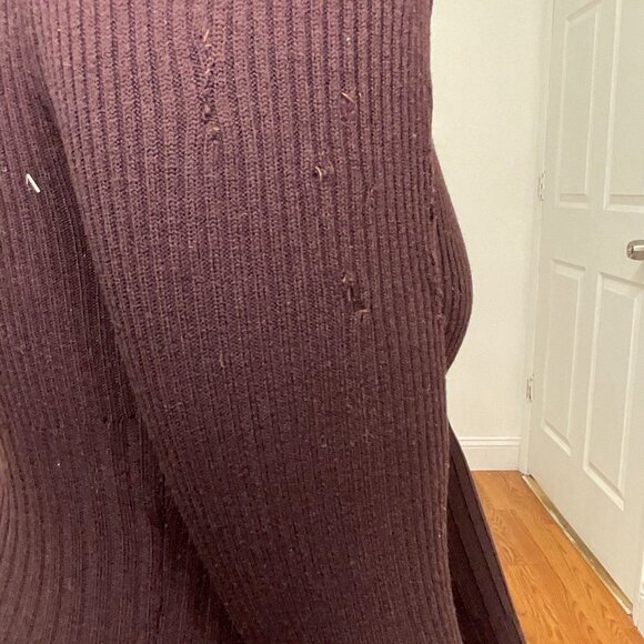 A.L.C Turtleneck Rib Knit Midi Sweater Dress Long Sleeve Size XS Brown - Picture 10 of 10